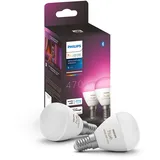 Philips Hue White & Color Ambiance E14 Luster Doppelpack Smarte Glühbirne RGB
