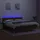 vidaXL Boxspringbett mit Matratze & LED Dunkelbraun 180x200 cm Stoff