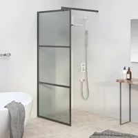 VidaXL Duschwand für Walk-In Dusche 80x195 cm Dunkel ESG