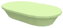 Snackschalen mit Deckel To Go, oval, 204 x 119 x 43 mm 01353055-00000 , 1 Stück, Farbe: geselliges grün