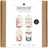 Rico Design Stickpackung Vorgezeichnet, Häuser 4 Jahreszeiten, klein
