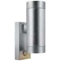 Nordlux Tin Maxi Double Sensor Wandleuchte - verzinkt, IP54, GU10 – Außenbereich | 7.6 24.3