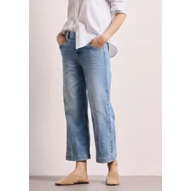 STREET ONE High Waist Wide Leg Jeans, im Loose Fit light Blue wash, 34 - 34W / 26L