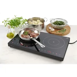 HENDI Induktionskocher doppelt, 2000W+1500W Black Line - Schwarz