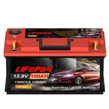 MOUDENSKAY Autobatterie 12V 100ah LiFePo4 Auto Starterbatterie 12V Autobatterie start stop CCA1300 Anwendbare DIN88 Group 49,Auto Starter Lithium Batterie mit BMS Schutz