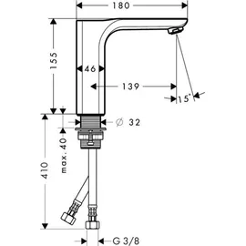 Axor Urquiola 130 Einhandmischer DN 15 (11021000)