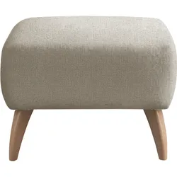 Polsterhocker INOSIGN "Colori", beige, B:66cm H:44cm T:66cm, 100% Polyester, Hocker, Holzfußfarbe wählbar, verschiedene Stoffe, hochwertige Stoffqualität