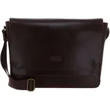 Buckle & Seam Messenger Bag Times - BROWN/Blue Koffer24
