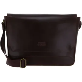 Buckle & Seam Messenger Bag Times Leder - BROWN/Blue Koffer24
