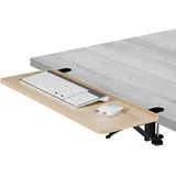Relaxdays Schreibtischverlängerung klappbar Holzoptik / Schwarz