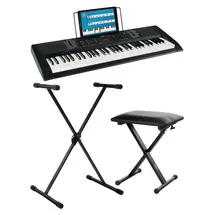FunKey 61 Edition Schwarz Set inkl. Keyboardständer + Bank,