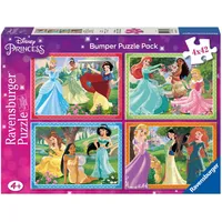 Ravensburger 5170 Puzzle 4 x 42 Bumper Pack Disney Prinzessinnen, bunt