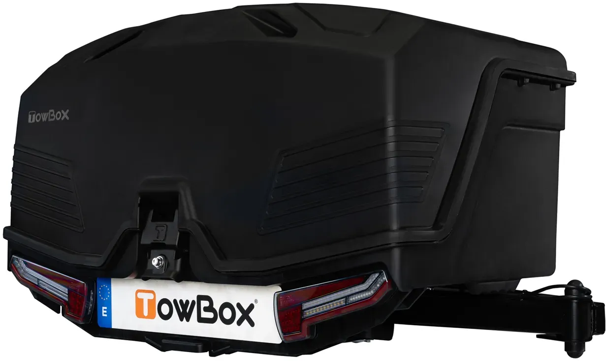 Towbox Camper Alpha schwarze LED (kurz) - Heckträgerbox