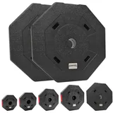 SPORTINATOR® 1 1,25 2 2,5 4 kg Bumper Plates Fitness Gewichtsscheiben Hantelscheiben 2er-Set (4 kg schwarz)