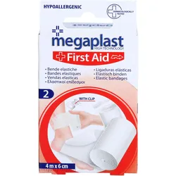 Elastische Binde 4M X 6cm mit Klemme Megaplast 2 ST