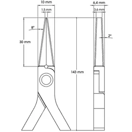 WeTec Flachzange 143 mm