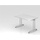 Hammerbacher Schreibtisch weiß rechteckig, C-Fuß-Gestell silber 120,0 x 80,0 cm