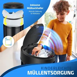 Kesser Automatik Sensor Mülleimer 56 l Schwarz