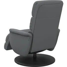 vidaXL Massagesessel mit Fußteil Kunstleder 98 x 106 x 0 cm Grau drehbar