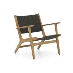 Apple Bee Luc Lounge Chair niedrig aus Teakholz mit Armlehnen