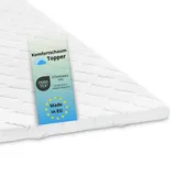 ergonomischer Komfortschaum Topper, 100 x 200 cm, für alle Matratzen, Bodyprotect - Weiß
