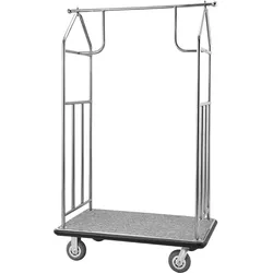 VEVOR Hotelgepäckwagen 362kg Gepäckwagen Kofferwagen Pagenwagen 108x64x180cm