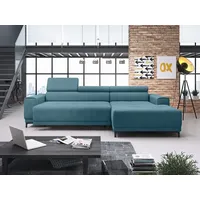 99rooms Harrison Mini Ecksofa Velours Jasmine Türkis Rechts