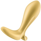 Satisfyer Satisfyer, Vibrator, Analvibrator, Intensity Plug’, 8,8 cm, körperfreundliches Silikon, wasserdicht (IPX7), Appgesteuert, Farbe:Gold