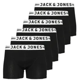 JACK & JONES Retro Boxershorts Schwarz / Weiß XL 6er Pack
