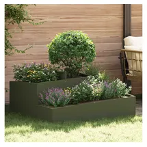 vidaXL Blumentopf 100 x 100 x 50 cm Olive Grün
