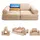 BestLivings Kindersofa modulares Spielsofa 11-teilig Schaumstoff beige