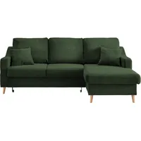 Ecksofa Valentina Cord ca. 228x150 cm Dunkelgrün