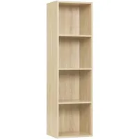 Woltu Bücherregal 4 Fächer 24 x 106 x 30 cm Holzwerkstoff