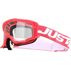 Just1 Vitro Motocross Brille, weiss-rot für Männer