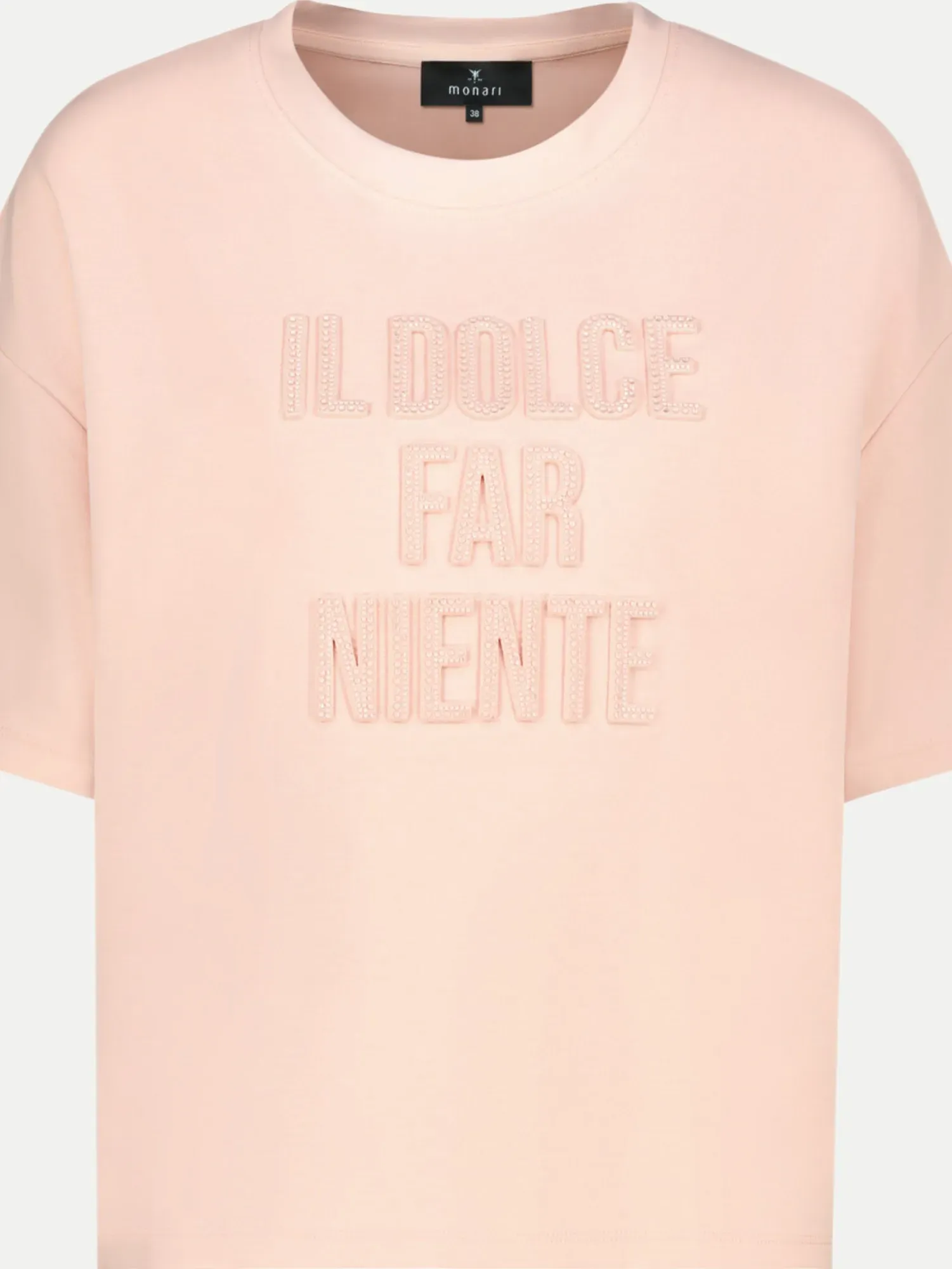 Kurzarm Sweatshirt mit Schriftzug Rosa 46