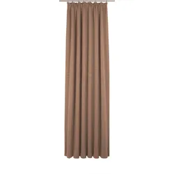 Vorhang WIRTH "Uni Collection", braun, B:142cm H:225cm, Baumwolle (Bio-Baumwolle), Gardinen, nach Maß