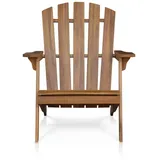 KHG Gartensessel Gartensessel mit Armlehnen im Klassischen-Look, bis 120 kg belastbar (Outdoor-Relaxsessel, 1-St), Armlehne braun