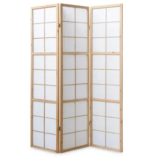 Homestyle4u Paravent Raumteiler 3 4 5 oder 6 teilig Trennwand Shoji Faltbar Natur