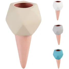 Relaxdays Tonkegel Bewässerung Gießkegel 4er Set H 18,5 x D 9 cm bunt