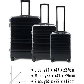 Jüscha JSA Koffer-Set 3-tlg. schwarz