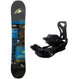 F2 Set Herren Snowboard Reverse Blue 157mw cm mit Bindung Sonic Pro L One Size