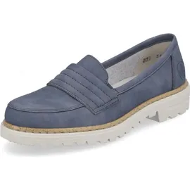 Rieker Damen 54855 Loafer, blau, 39 EU