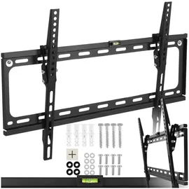 Tectake TV Wandhalterung für 32 - 100 Zoll (81 - 254 cm) neigbar und stufenlos breitenverstellbar, bis 70kg Schwarz