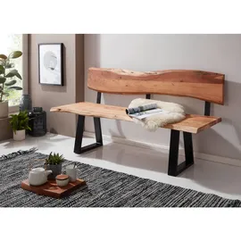 Wohnling Sitzbank GAYA Braun 180 x 60 cm