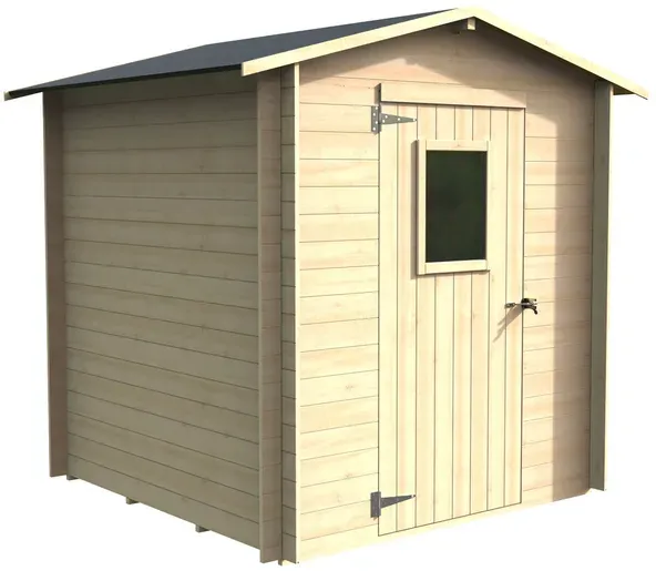 Alce Regis 198x198  Gerätehaus aus Holz  Mit Frontfenster  198x198x216 cm