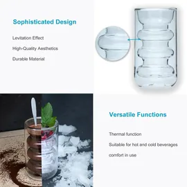 Intirilife Doppelwandiges Thermo Glas 0,26 l 2-tlg.