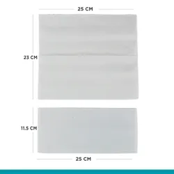 Inoverse Papierhandtücher 3.000 Blatt, Falthandtücher, Papiertücher, Einweghandtücher, Handtuchpapier ZZ-falz, 25x23 cm, Weiß