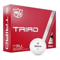 Wilson Staff Golfbälle, Triad, Dreiteiliger Golfball, 12 Bälle, Weiß
