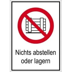 Eichner Verbotsschild Abstellen oder Lagern Alu
