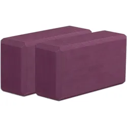 Yogablock Basic Art Set Basic (2 Stück) Yoga Bordeaux Stabil YOGISTAR rot No Size